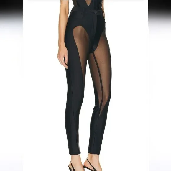NWT Mugler Pants Leggings sz S 38 - Picture 4 of 16